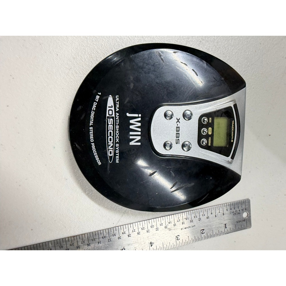 jWIN JX-CD475 Portable CD Player Black Silver Anti-Shock X-BBS Vintage 2002